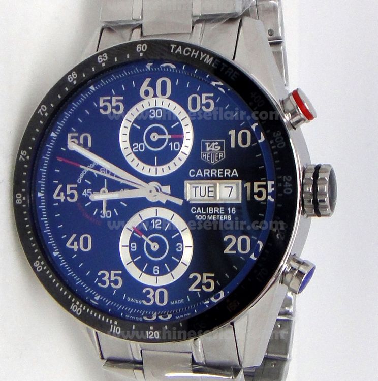 Tag Heuer Knock Off Carrera Calibre 16 Watch: SS Black Arabic Di Tag Heuer Knock Off Carrera Calibre 16 Watch: SS Black Arabic Di